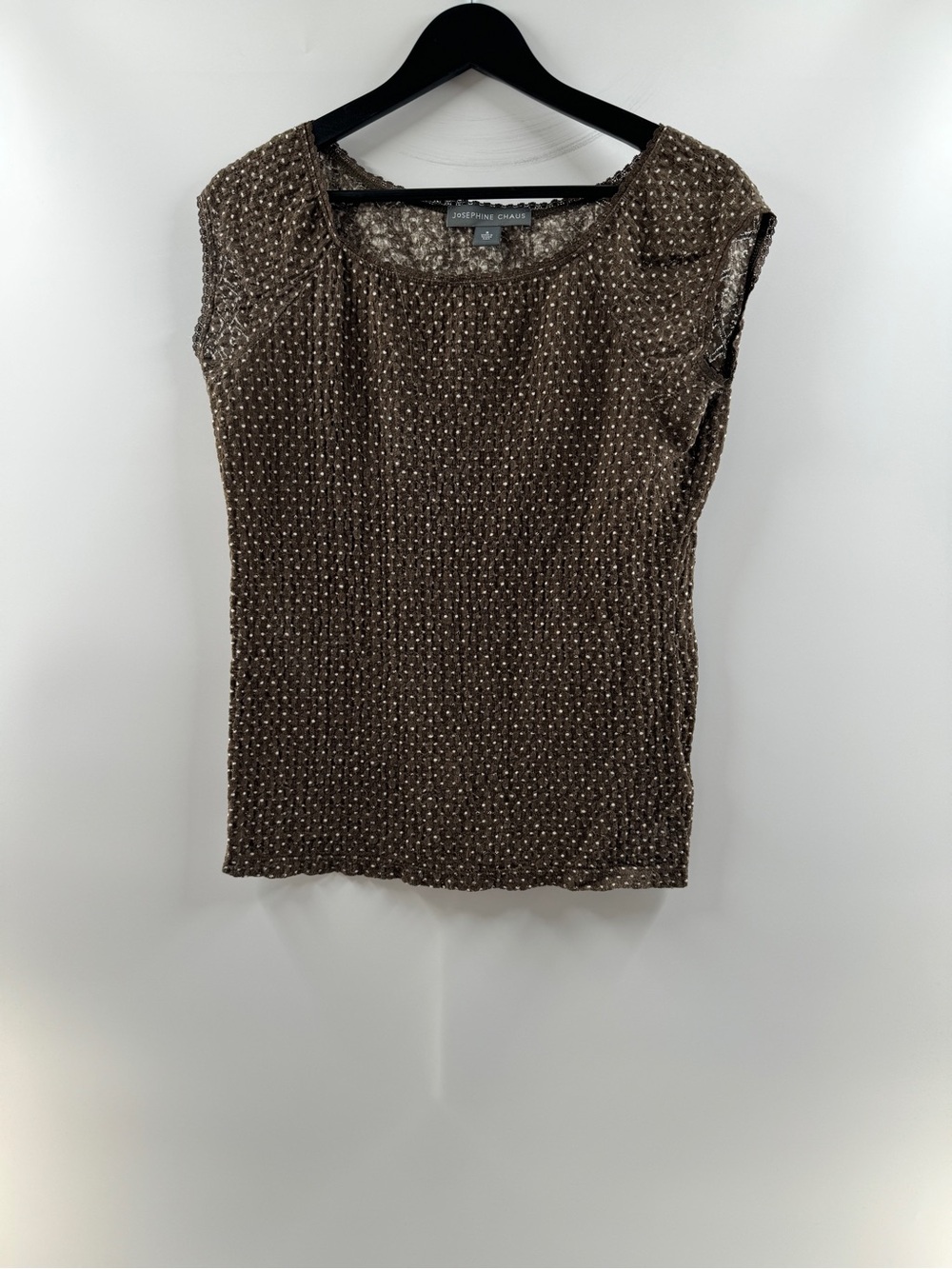 Josephine Chaus Textured Embroidered Knit Top – Women's Small